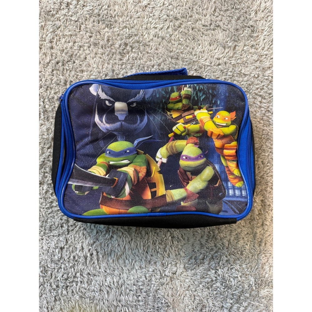 Nickelodeon Teenage Mutant Ninja Turtles Insulated Lunch Box Bag Blue Black Kids